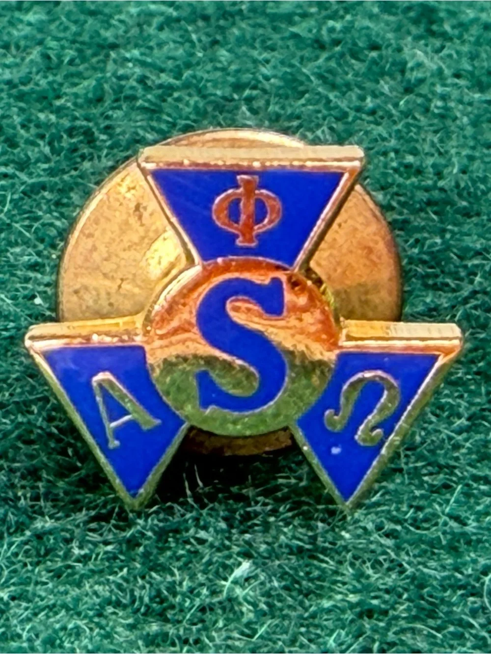 Vintage Sigma Alpha Omega Fraternity Enamel Lapel Pin